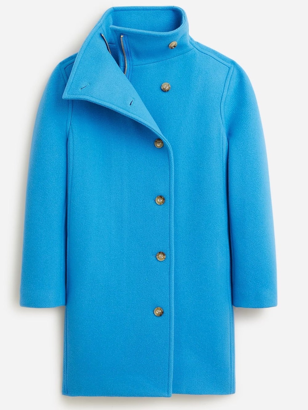 J. Crew Blue villa coat in Italian stadium-cloth
wool